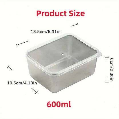 6Pcs Stainless Steel Food Containers, Kitchen Tools & Accessories, Kitchen Items Leakproof Stackable for Camping Picnic