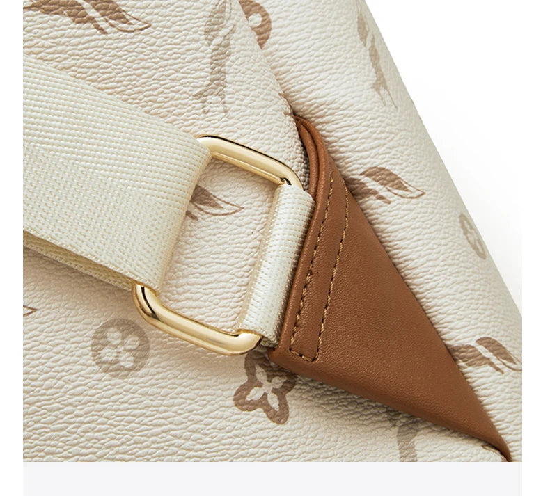 FOXER Women's Backpack Signature PVC Printing Fashion Travel Shoulder Bag Ladies Travel Rucksack Female Casual Monogram Backpack