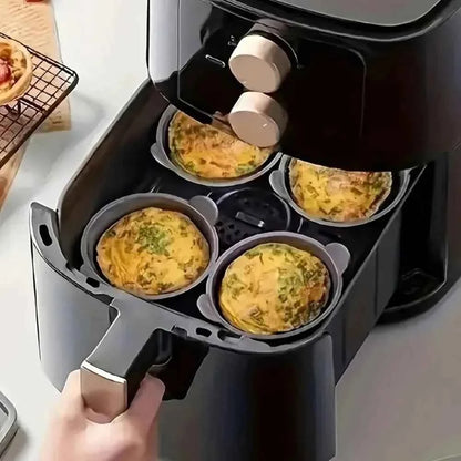 Non-Stick Baking Molds for Air Fryer Steamer, Reusable Dishwasher Safe for Cupcakes Muffins Healthy Meals