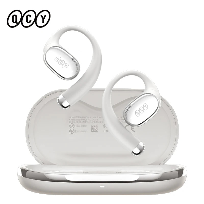QCY Crossky R70 Wireless Headphones - Hi-Res Open-Ear Bluetooth 6.0 Earhooks with Bass Boost - ShopHub
