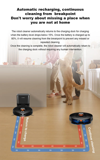 Liectroux T9 robot vacuum cleaner from ShopHub NZ, sleek black design with sensors and dustbin for efficient cleaning.