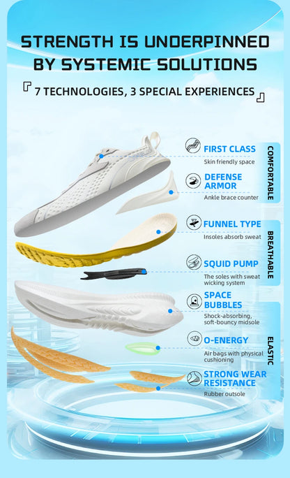 ONEMIX Black Leather Training Running Shoes