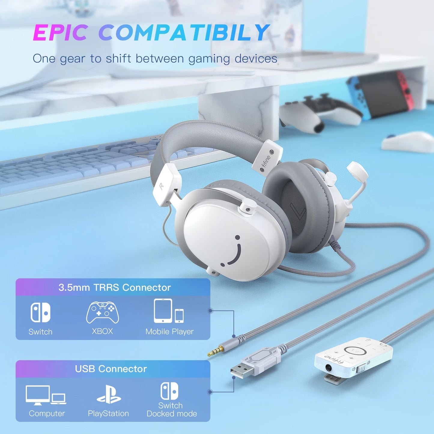 Elevate Your Gameplay with the FIFINE Gaming Headset with Surround Sound