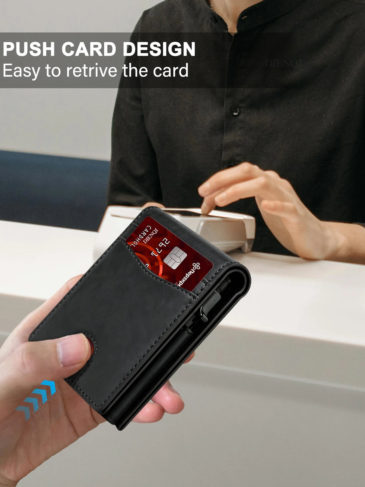 Luxury Brand Business Credit Card Holder Pocket Men's Wallet Rfid High Quality Wallet Money Bag Slim Thin Card Holders for Men