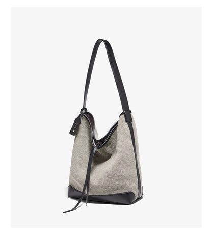 FOXER Fabric Tote Bag for Women's 2026 Spring Summer Versatile Large Capacity Female Shoulder Handbag Canvas Bag
