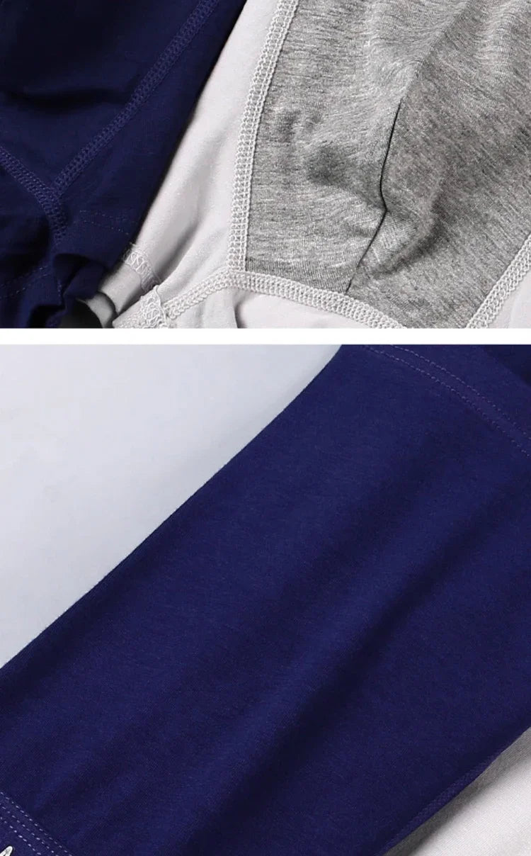 MiiOW 4Pcs Men's Breathable Cotton Underwear with Graphene Antibacterial Technology - Comfortable U Convex Bag Crotch Boxers - ShopHub