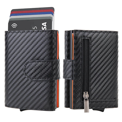 Rfid Genuine Leather Men Wallets Fashion Card Holder Trifold Wallet Money Bags Smart Slim Thin Coin Pocket Wallet Purse