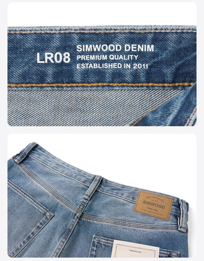 SIMWOOD Loose Relax 13.5oz Heavyweight Washed Vintage Jeans