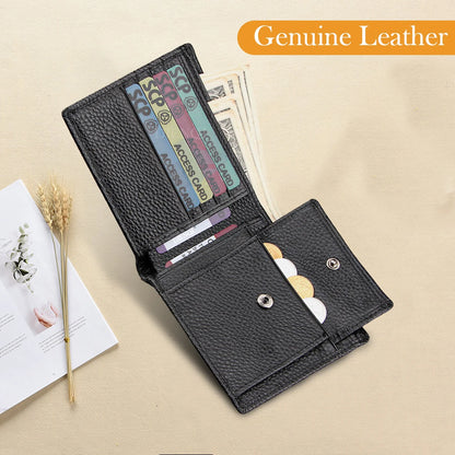 Premium Genuine Cow Leather Bifold Wallet