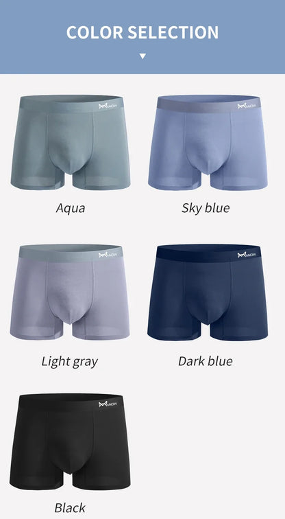 MiiOW Men's Modal Underwear - 3Pcs Graphene Antibacterial Boxer with Seamless Cuffs - ShopHub