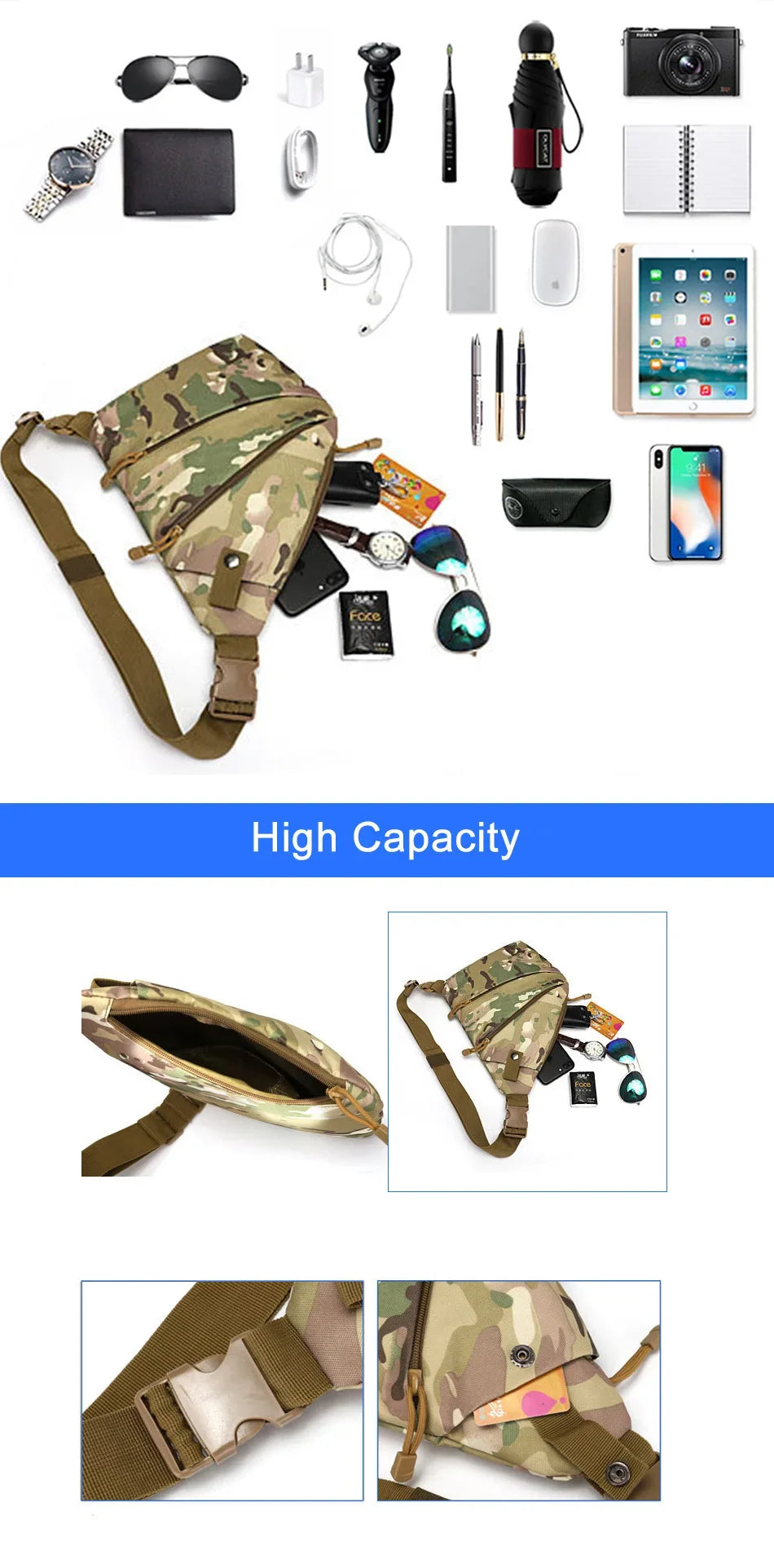 Compact Anti-theft Crossbody Bag