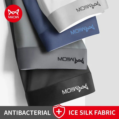 MiiOW Graphene Antibacterial Men’s Boxers - 4Pcs Ice Silk Breathable Underwear Briefs - ShopHub