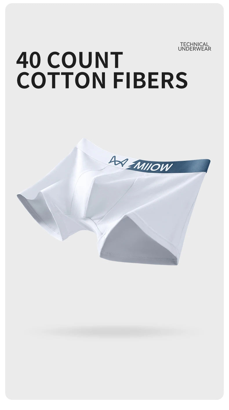 MiiOW Men's Cotton Underwear Set - Cozy Boxer Briefs - ShopHub