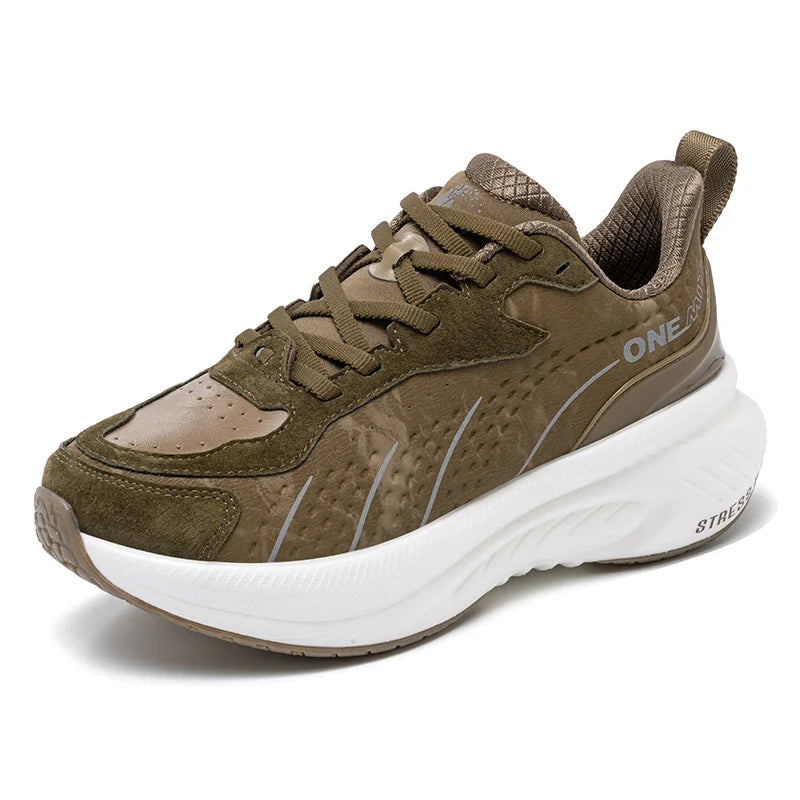ONEMIX Black Leather Training Running Shoes