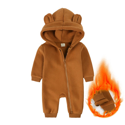 Kids Tales Little Bear Cotton-Blend Zip Baby Romper