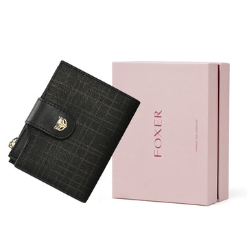 FOXER Cowhide Leather Women's Short Wallet