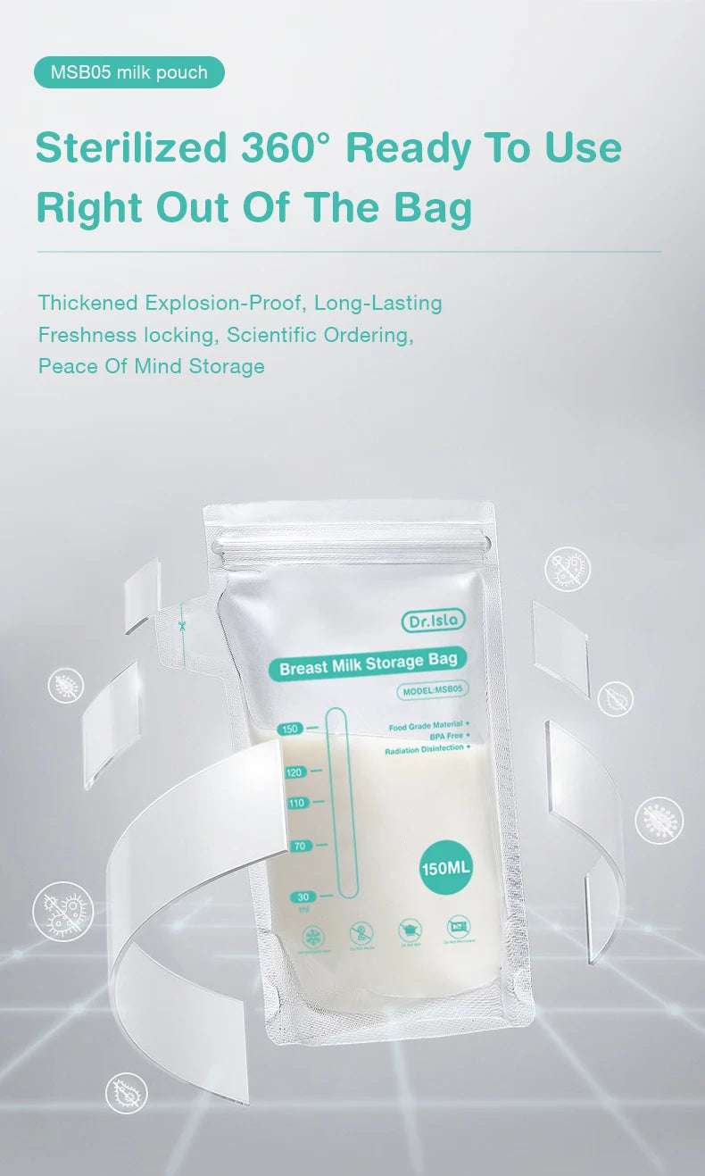 MAMIJOY 30Pcs 150ML Breast Milk Storage Bags
