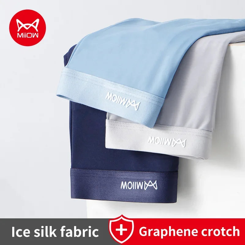 MiiOW 3Pcs Men's Breathable Boxershorts - ShopHub