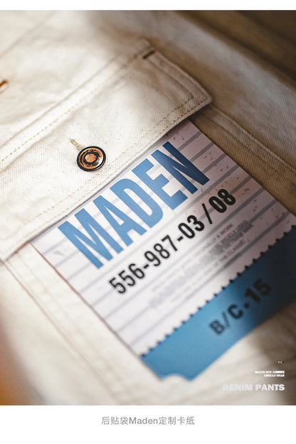 Maden Vintage White Jeans — Authentic Casual Comfort