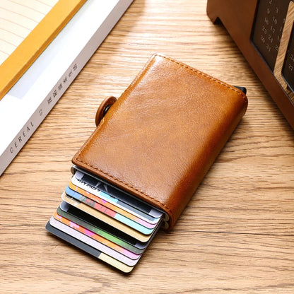 Anti Rfid Carbon Fiber Credit Card Holder Mens 14 Bank Cardholder Case Wallet Metal Minimalist Wallet Money Bag Male Purses