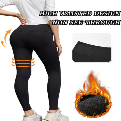 Women's Fleece-Lined Thermal Leggings – High-Waisted (5-Pack) Habicare