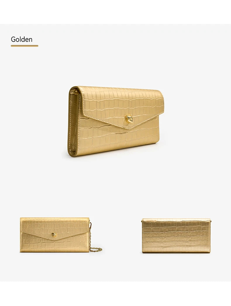 BAFELLI Genuine Leather Chain Wallet Bag