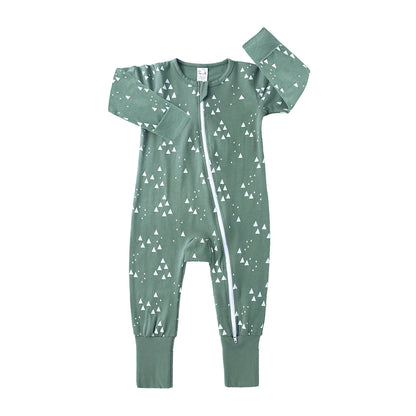 Kids Tales Little Daydream Cotton-Blend Double-Zip Romper