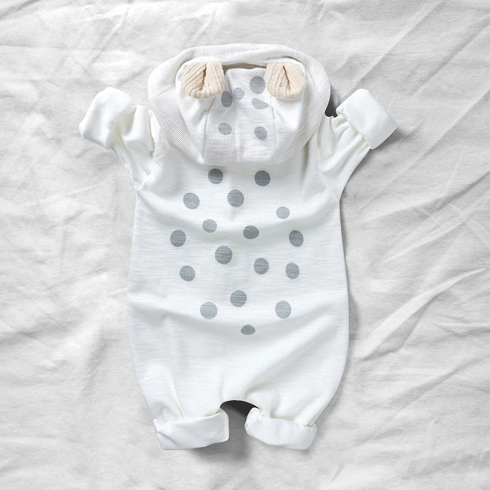 Kids Tales Little Wanderer Cotton-Blend Hooded Baby Romper