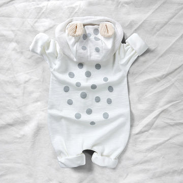 Kids Tales Little Wanderer Cotton-Blend Hooded Baby Romper
