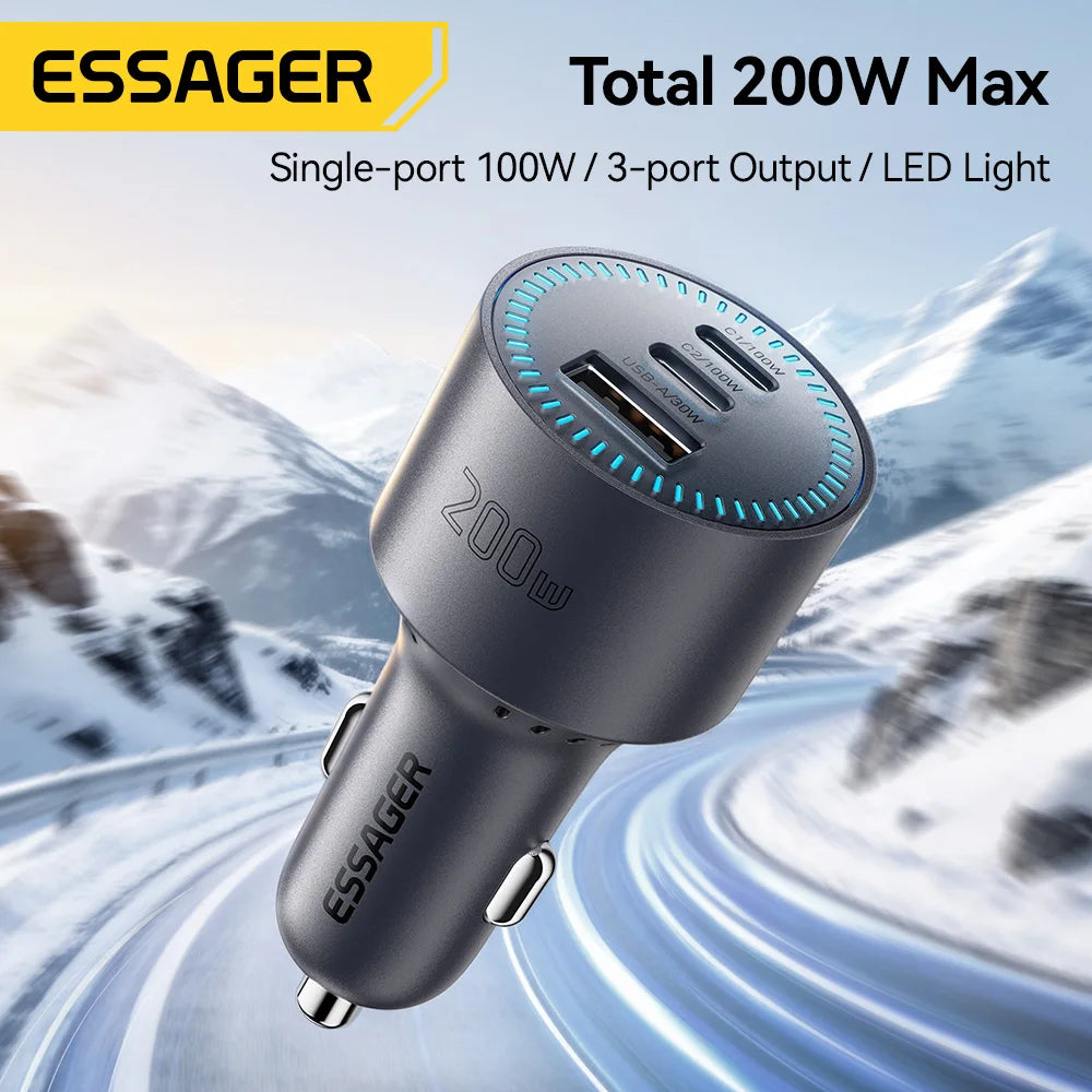 Essager 200W Quick Charge Car Charger