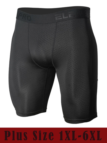 Men's Sports Running Underwear with Side Pockets, Plus Size 1XL-6XL - ShopHub