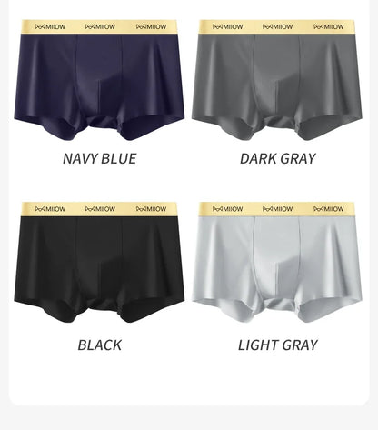 MiiOW Silky Ice Silk Men Boxers - 3Pcs - ShopHub