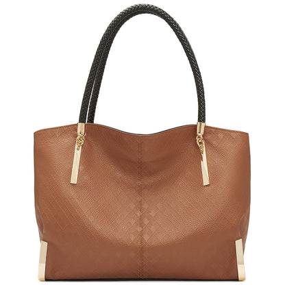FOXER Genuine Leather Lady's Handbag Elegant Luxury Design Women Shoulder Bag Large Capacity Tote Bag Best Gift for Mom,Wife