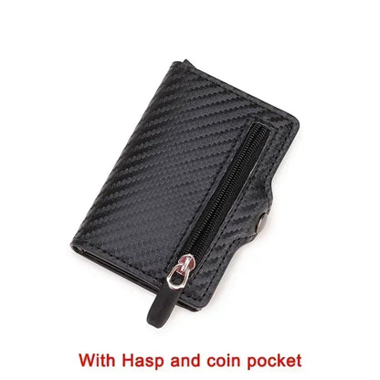 Carbon Fiber Rfid Credit Card Holder Men Wallets Storage Money Bag Hand Purse Small Mini Slim Wallets Carteira Masculina