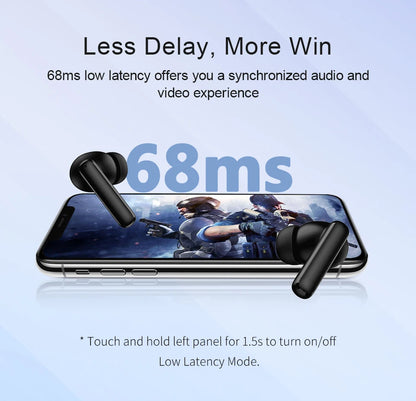 QCY T13 ANC Wireless Earphones Bluetooth 5.3 with 28dB Active Noise Cancellation and 4 Mics ENC for Low Latency TWS Experience - ShopHub