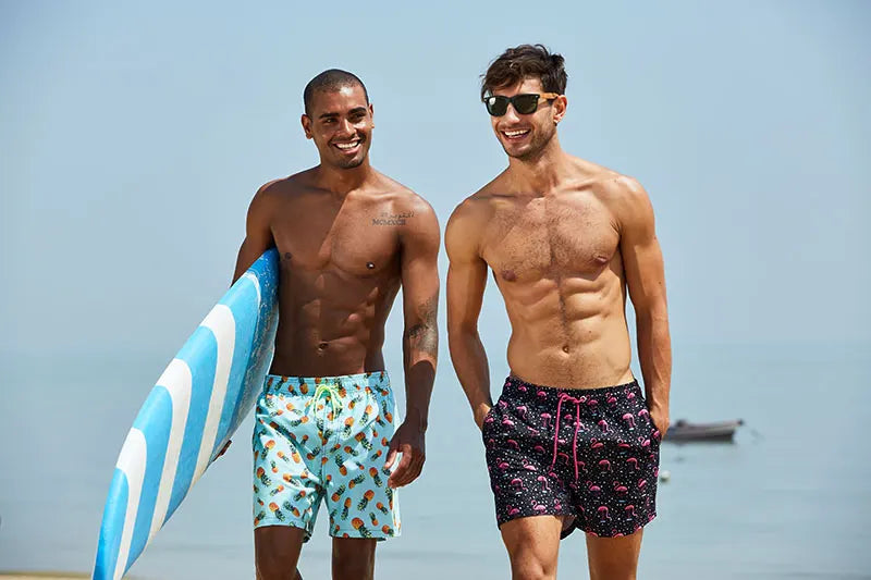 Men's ShopHub NZ summer boardshorts with quick-dry polyester, breathable mesh liner, ideal for gym or beach activities.