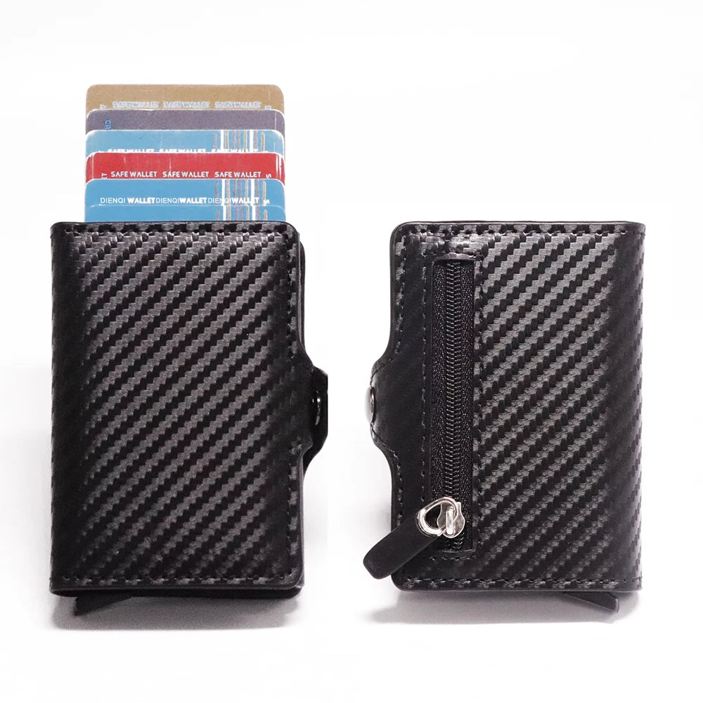 Carbon Fiber Rfid Credit Card Holder Men Wallets Storage Money Bag Hand Purse Small Mini Slim Wallets Carteira Masculina