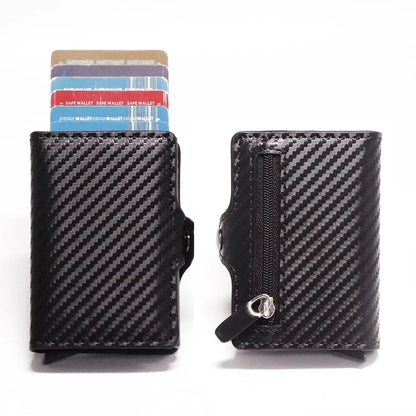 Carbon Fiber Rfid Credit Card Holder Men Wallets Storage Money Bag Hand Purse Small Mini Slim Wallets Carteira Masculina