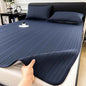 Ice Silk Summer Mat for Bed Soft Smooth Cooling Feeling Bed Pad Breathable Silky Adults Childs Sleeping Mat Summer Bedsheet Set