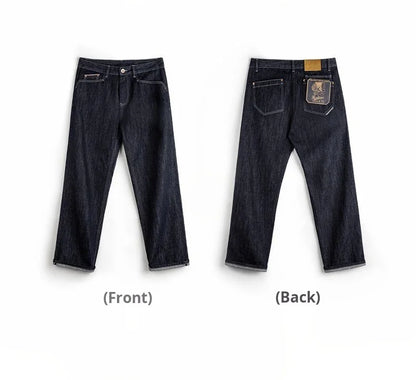 Maden Men's Vintage 12oz Washed Denim Jeans