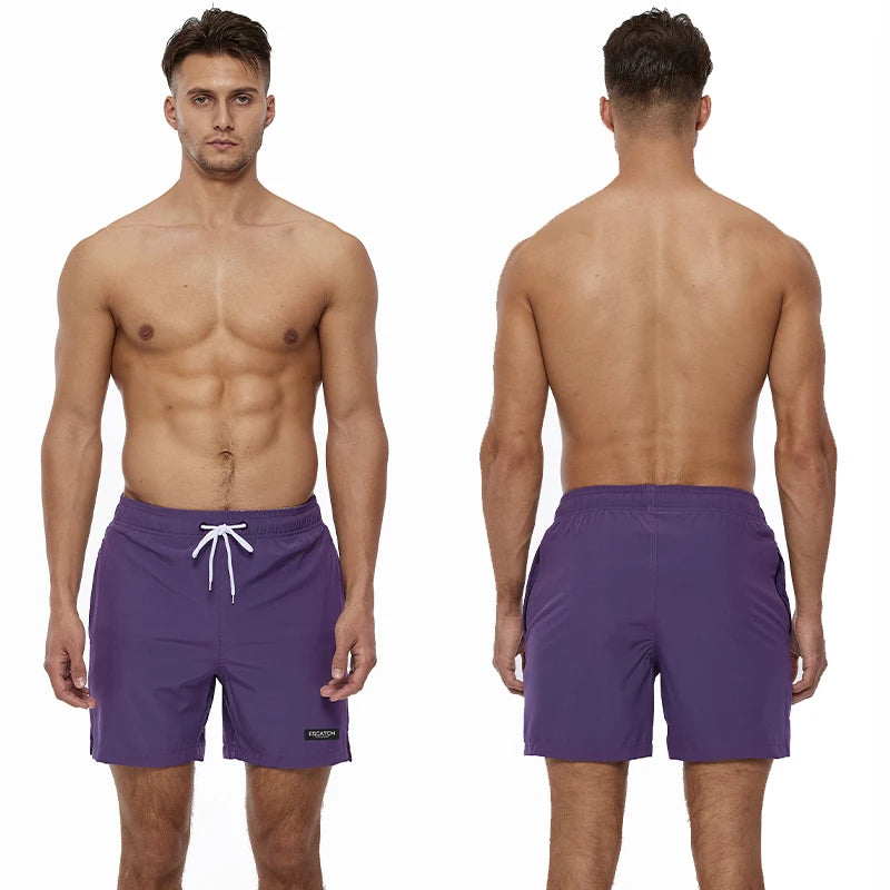 Men's classic polyester board shorts by ShopHub NZ, featuring a stylish design and comfortable fit for beach or poolside wear.