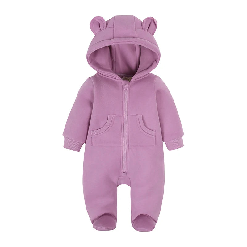 Kids Tales Little Bear Cotton-Blend Zip Baby Romper