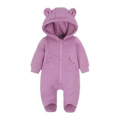Kids Tales Little Bear Cotton-Blend Zip Baby Romper