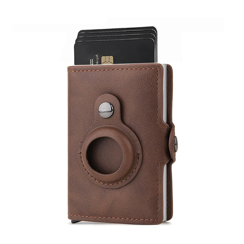 Airtag Wallet Rfid Credit Card Holder Luxury Men Women Bank Cardholder Case Wallet Money Bag Purse For Apple Air Tag Tracker