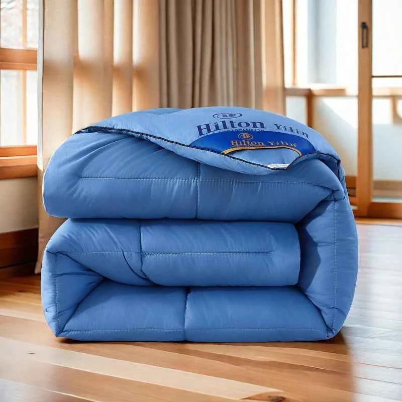 Hilton Hotel down Feather Comforter Thick Warm Home Use Spring Autumn Bedding Universal Dormitory Single Double Core Fiber