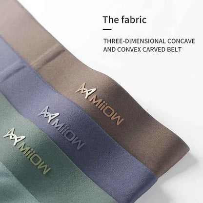 MiiOW 3Pcs Modal Men Underwear Boxers Graphene Antibacterial Trunk Summer Ice Silk Breathable Men's Panties Man Boxers Briefs