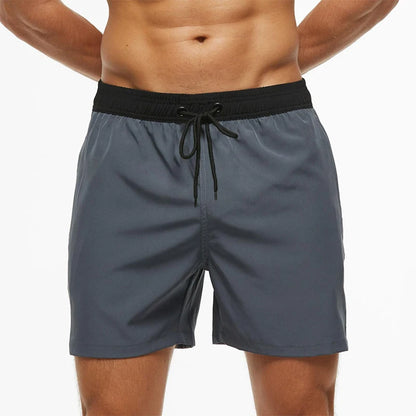Men's summer swimming shorts from ShopHub NZ, quick-drying polyester with breathable mesh lining and a side pocket.
