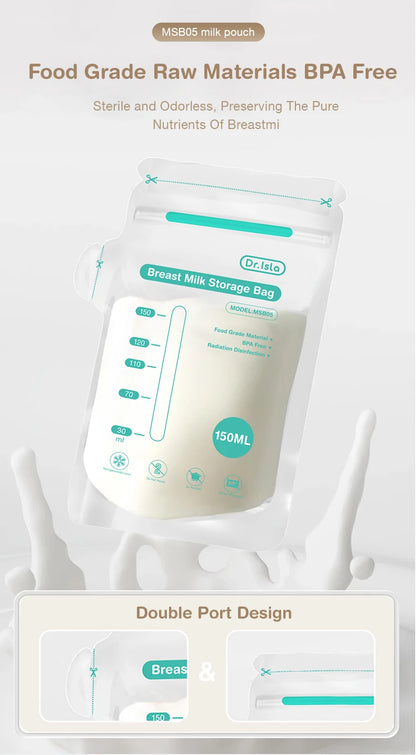 MAMIJOY 10/30/100Pcs 150ML Breast Milk Storage Bags