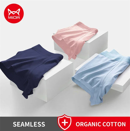 MiiOW Sexy Cotton Men Underpants - 4Pcs Graphene Antibacterial Breathable Boxer Briefs - ShopHub