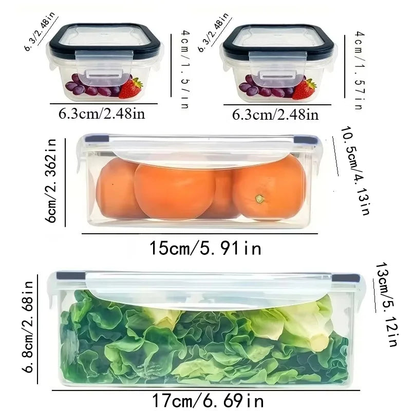 Airtight Food Storage Containers Set - 4-Piece with Lids - ShopHub